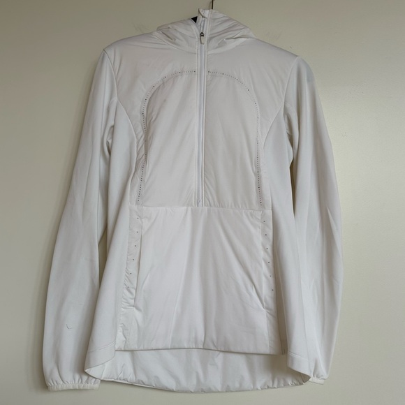 Lululemon Women's Run for Cold Pullover Jacket White Size 6 - Picture 2 of 4